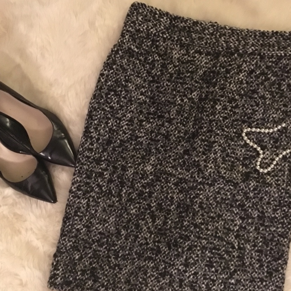 Tweed Houndstooth J Crew Pencil Skirt